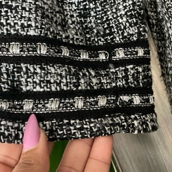 Rhyme & Echo Boucle Wool Poly Blend Beaded Jacket, M - Picture 3 of 5